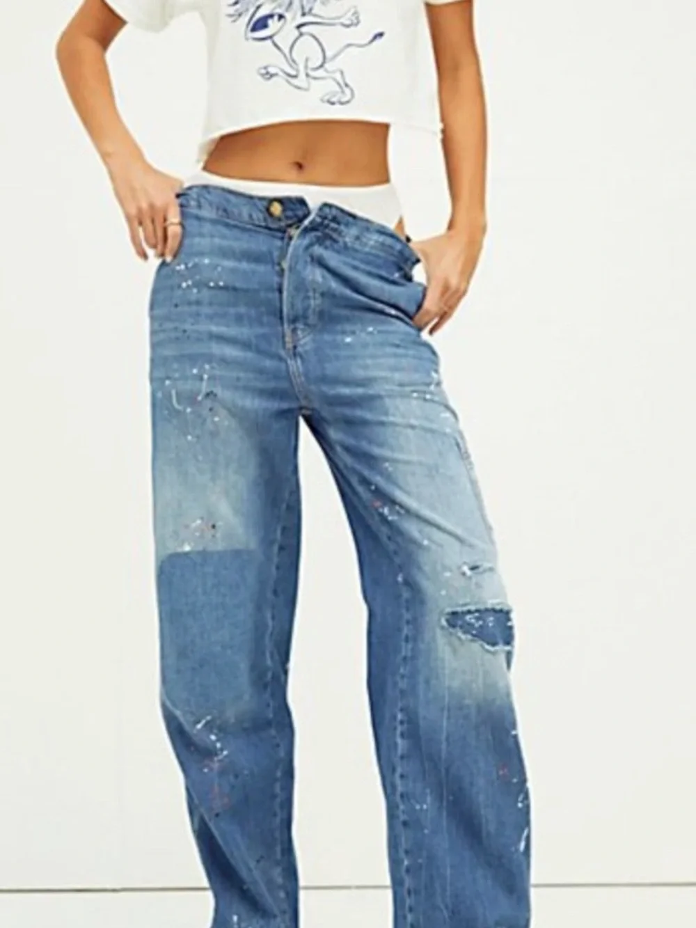 Free People Dustbowl Wide leg Jeans Size 26